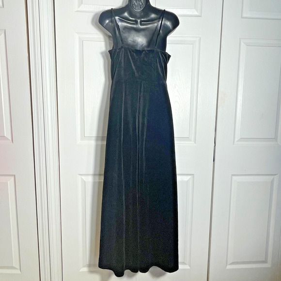 Fashion Mural Dress Women‎ Medium Black Velvet Maxi Sleeveless Gown Whimsigoth - Picture 3 of 10
